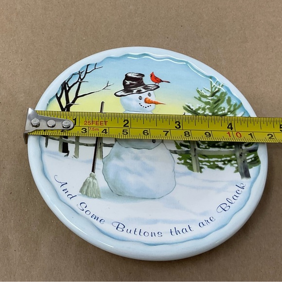 Set of 4 Christmas Mini-Plates WINTER FROSTY 4.5” With Original Box - Picture 3 of 5